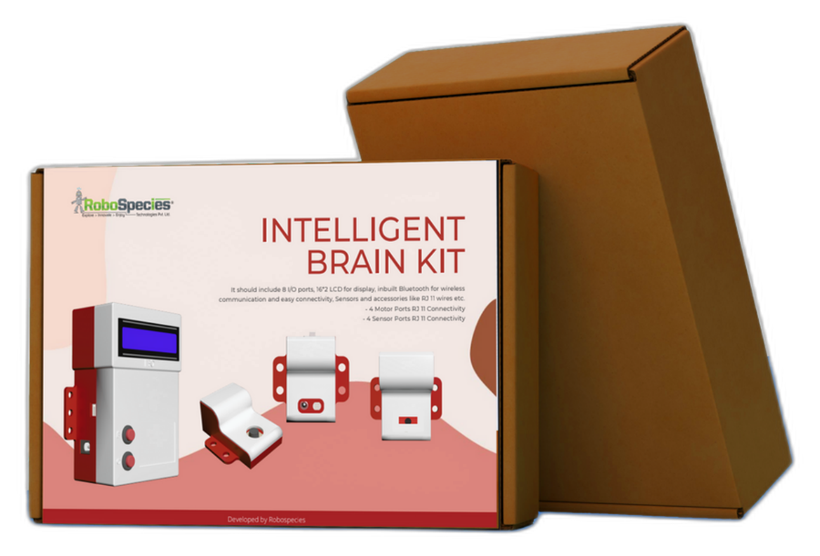 Intelligent Brain Kit with sensors, motors and Bluetooth connectivity